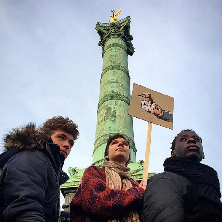 Illustration de l'article : Les plus belles images de la marche r&eacute;publicaine du 11 janvier 2015