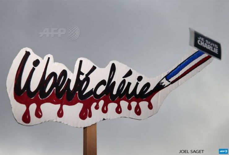 Illustration de l'article : Les plus belles images de la marche r&eacute;publicaine du 11 janvier 2015