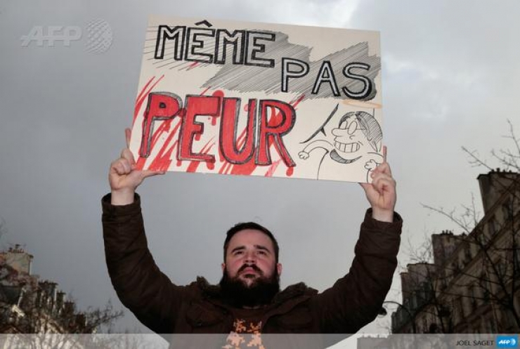 Illustration de l'article : Les plus belles images de la marche r&eacute;publicaine du 11 janvier 2015