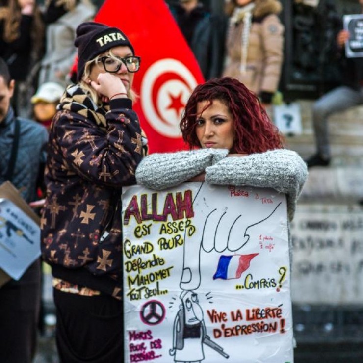 Illustration de l'article : Les plus belles images de la marche r&eacute;publicaine du 11 janvier 2015