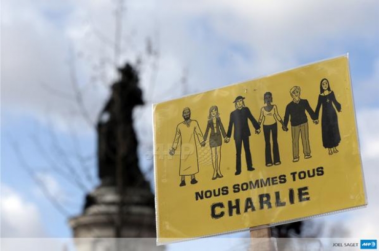 Illustration de l'article : Les plus belles images de la marche r&eacute;publicaine du 11 janvier 2015