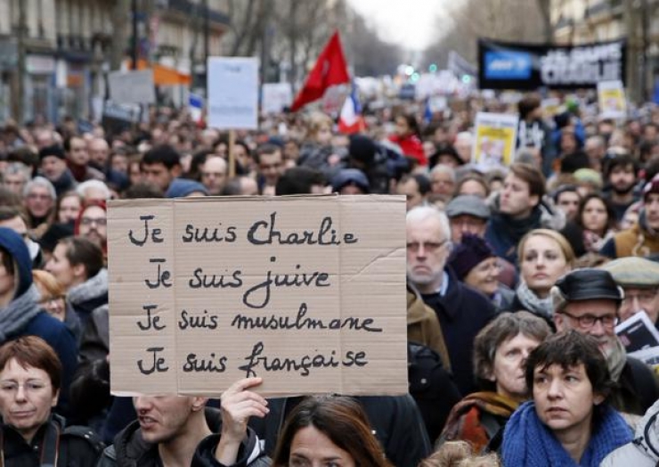 Illustration de l'article : Les plus belles images de la marche r&eacute;publicaine du 11 janvier 2015