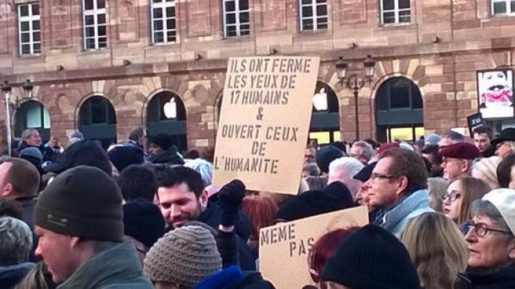 Illustration de l'article : Les plus belles images de la marche r&eacute;publicaine du 11 janvier 2015