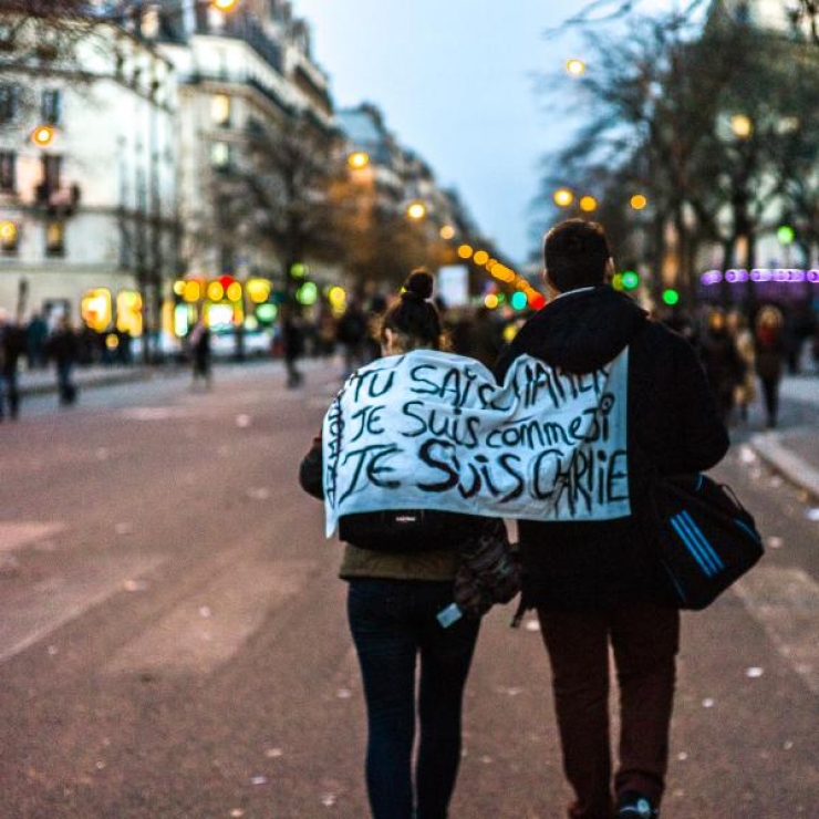 Illustration de l'article : Les plus belles images de la marche r&eacute;publicaine du 11 janvier 2015