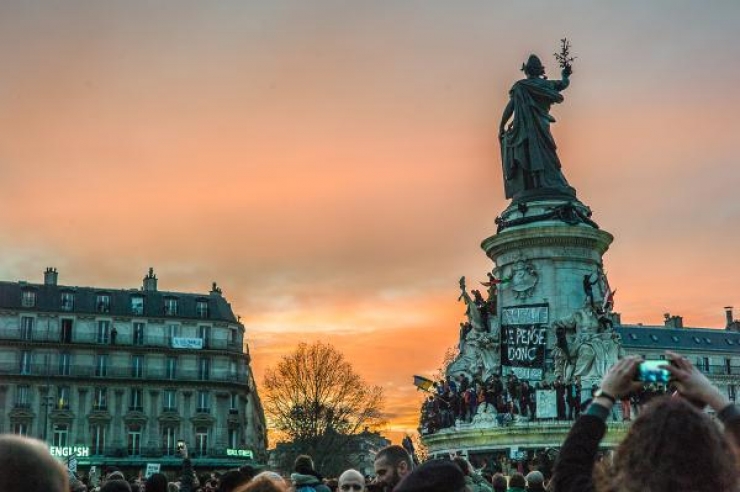 Illustration de l'article : Les plus belles images de la marche r&eacute;publicaine du 11 janvier 2015