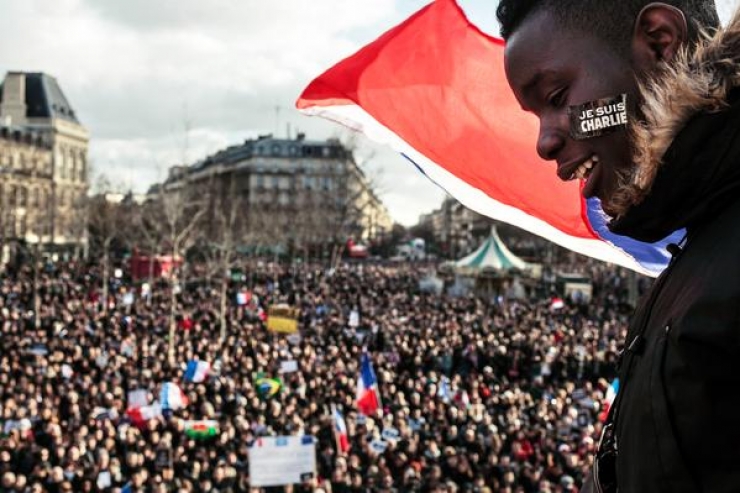Illustration de l'article : Les plus belles images de la marche r&eacute;publicaine du 11 janvier 2015