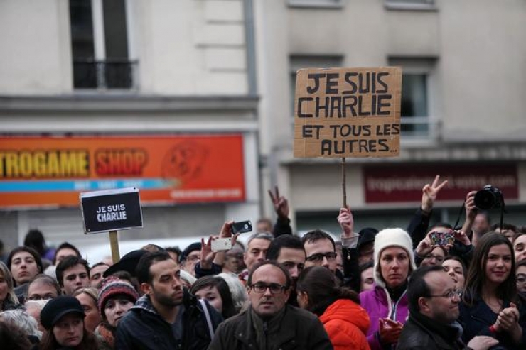 Illustration de l'article : Les plus belles images de la marche r&eacute;publicaine du 11 janvier 2015