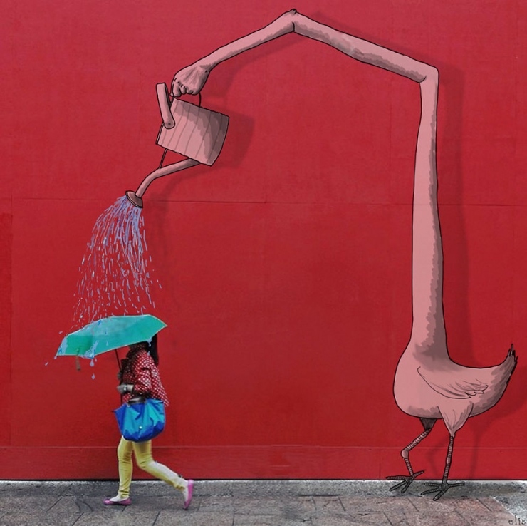 Illustration de l'article : 20 photos de New York auxquelles ont &eacute;t&eacute; ajout&eacute;s d'amusants personnages, par Eliska Podzimkova