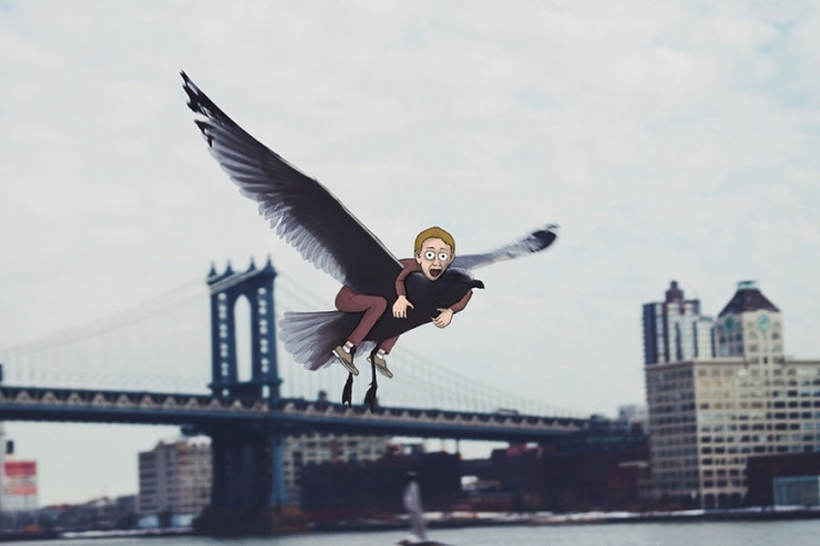 Illustration de l'article : 20 photos de New York auxquelles ont &eacute;t&eacute; ajout&eacute;s d'amusants personnages, par Eliska Podzimkova