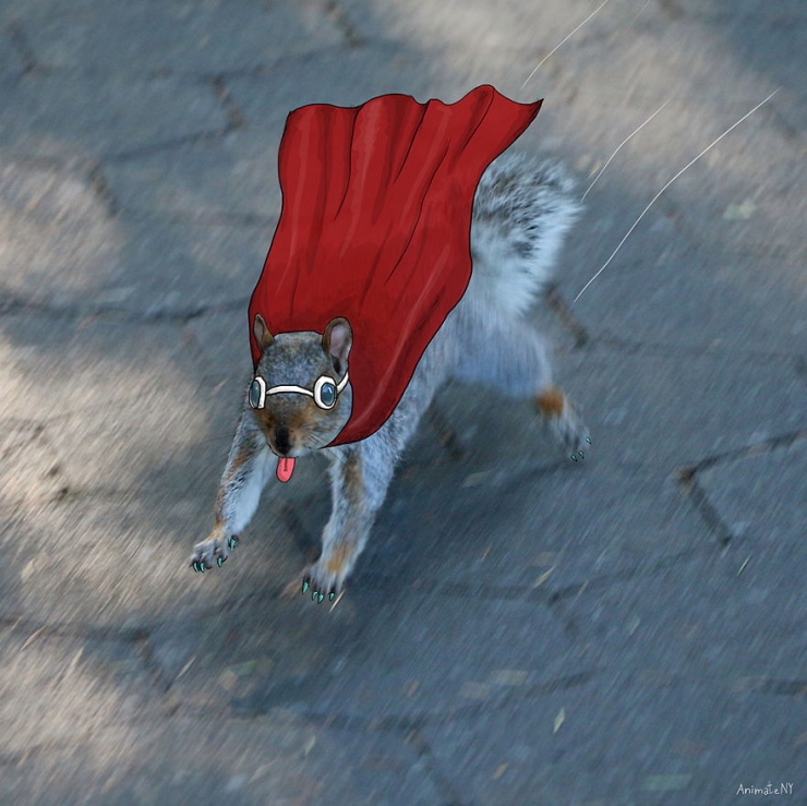 Illustration de l'article : 20 photos de New York auxquelles ont &eacute;t&eacute; ajout&eacute;s d'amusants personnages, par Eliska Podzimkova