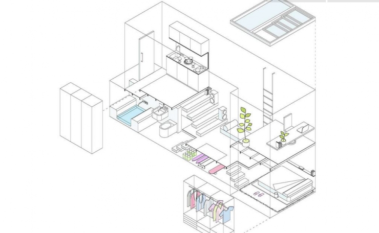 Illustration de l'article : Comment optimiser l'espace dans un studio de 20M2? Ces architectes ont la r&eacute;ponse!