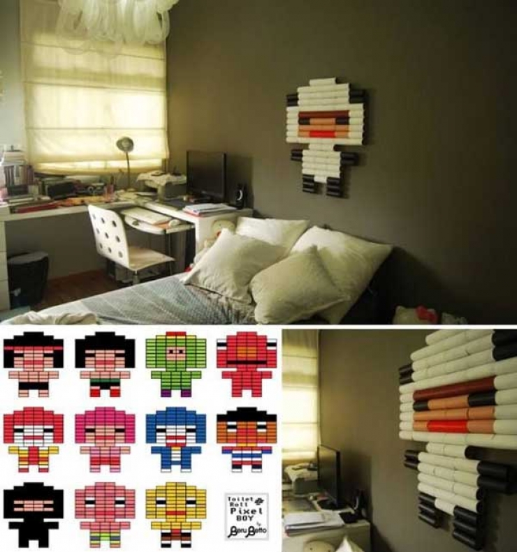 Illustration de l'article : 50 id&eacute;es d&eacute;co pour recycler vos rouleaux de papier toilette! Vive le recyclage!