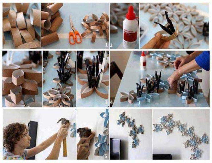 Illustration de l'article : 50 id&eacute;es d&eacute;co pour recycler vos rouleaux de papier toilette! Vive le recyclage!