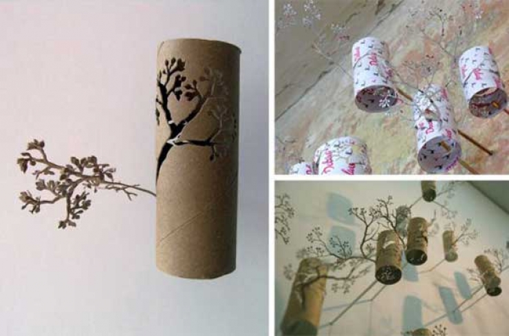Illustration de l'article : 50 id&eacute;es d&eacute;co pour recycler vos rouleaux de papier toilette! Vive le recyclage!