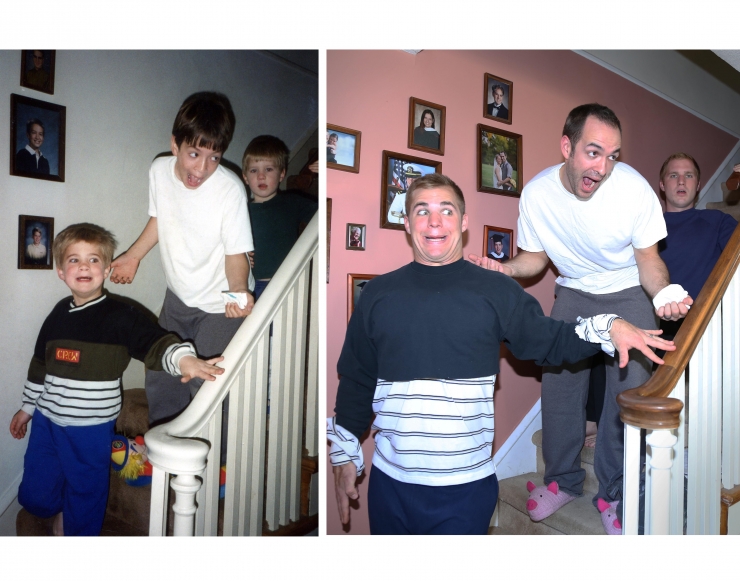 Illustration de l'article : Ces 3 fr&egrave;res recr&eacute;ent leurs photos d'enfance pour faire un magnifique cadeau &agrave; leur maman!