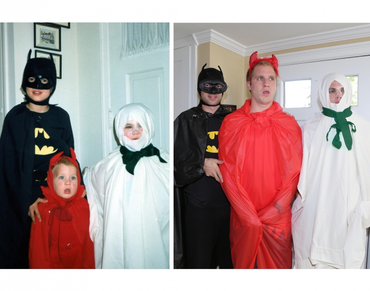 Illustration de l'article : Ces 3 fr&egrave;res recr&eacute;ent leurs photos d'enfance pour faire un magnifique cadeau &agrave; leur maman!