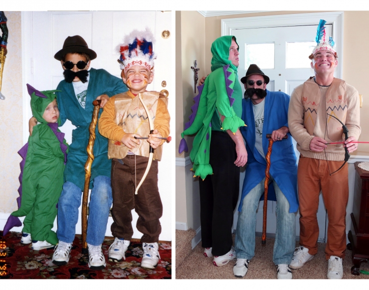 Illustration de l'article : Ces 3 fr&egrave;res recr&eacute;ent leurs photos d'enfance pour faire un magnifique cadeau &agrave; leur maman!