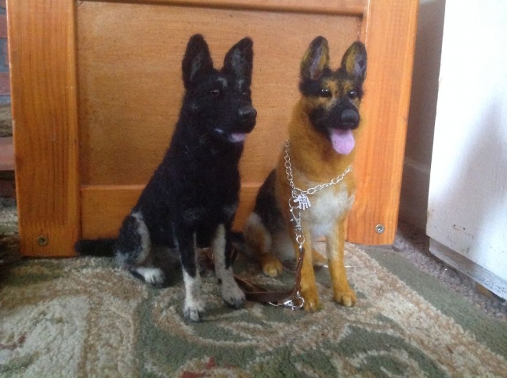 Illustration de l'article : 11 sculptures de chiens en feutre plus vraies que nature