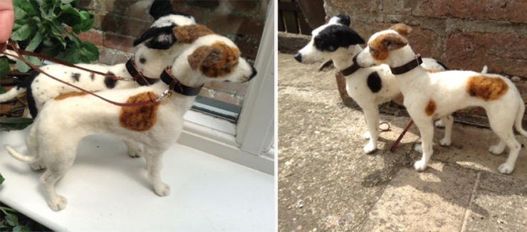 Illustration de l'article : 11 sculptures de chiens en feutre plus vraies que nature