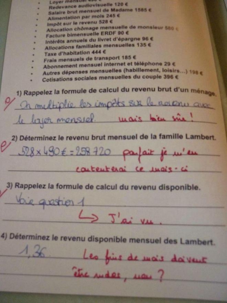 Illustration de l'article : Ces professeurs qui ont un sacré sens de la répartie lorsqu'ils corrigent les copies