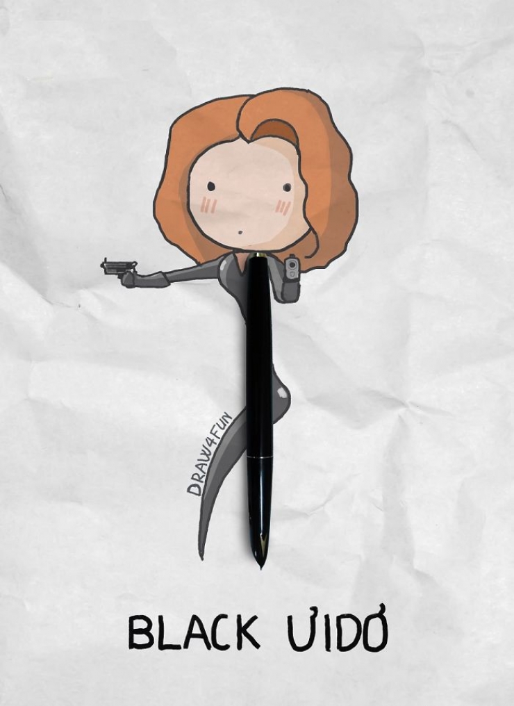 Illustration de l'article : Cet artiste vietnamien dessine des super-h&eacute;ros &agrave; partir d'objets du quotidien (10 photos)