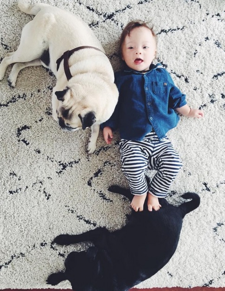 Illustration de l'article : Il n'a qu'un an pourtant ce petit bébé trisomique est déjà une grande vedette...