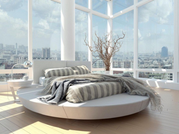 Illustration de l'article : Trouvez votre inspiration dans cette sélection de chambres contenant des lits ronds… 