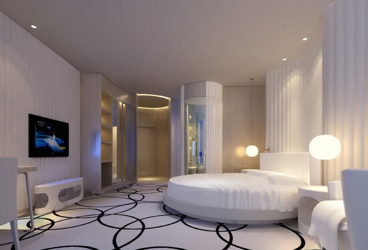 Illustration de l'article : Trouvez votre inspiration dans cette sélection de chambres contenant des lits ronds… 