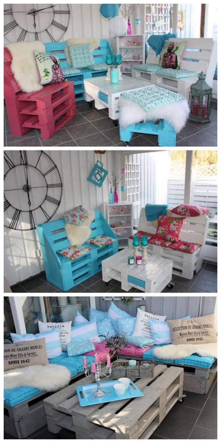 Illustration de l'article : 49 nouvelles r&eacute;alisations &agrave; base de palettes... Faites le plein de cr&eacute;ativit&eacute; ! 