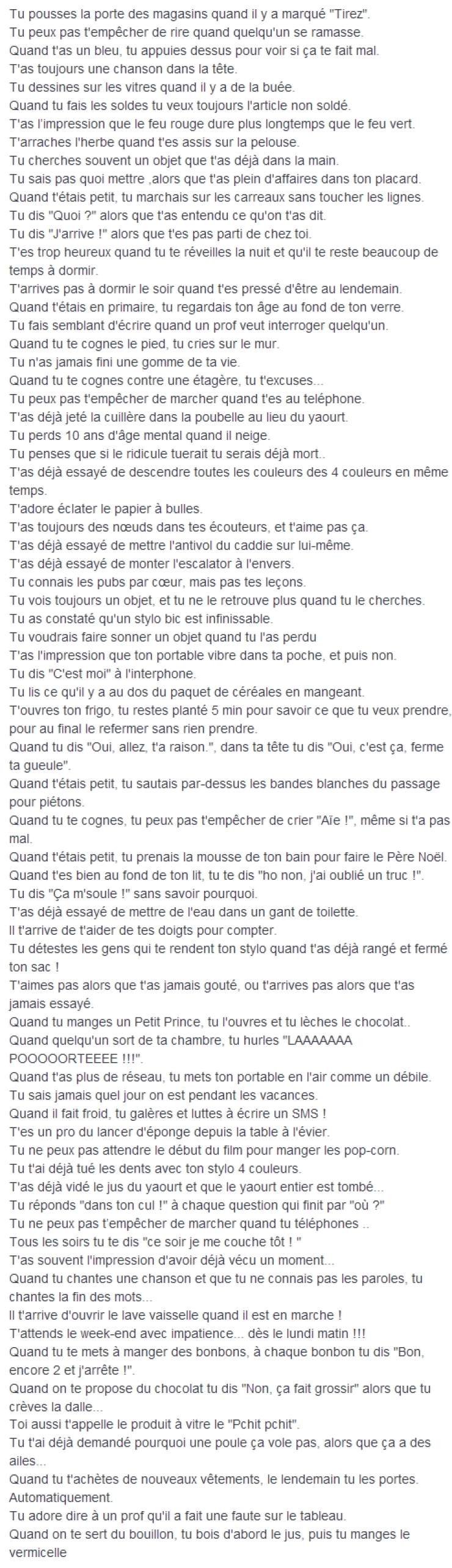 Illustration de l'article : Top 50 des trucs plus ou moins idiots qu'on a tous fait au moins une fois... Avouez le ! 