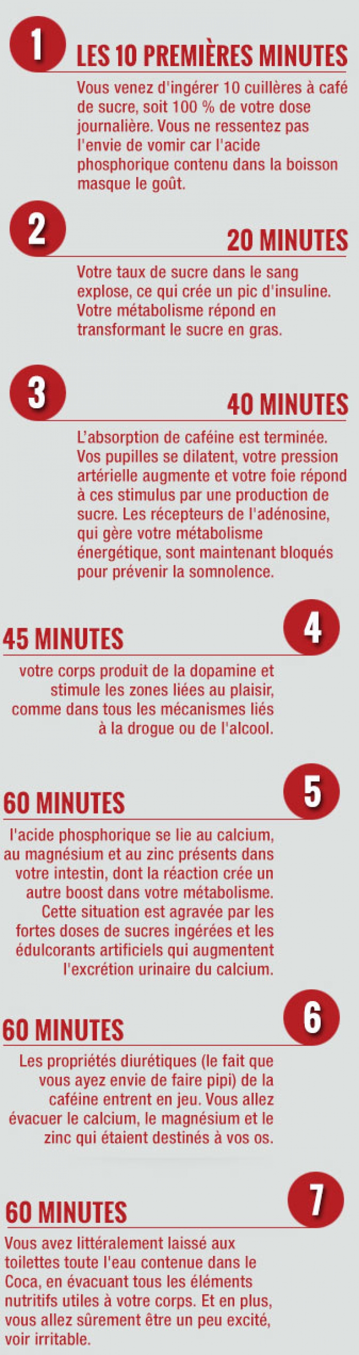 Illustration de l'article : Regardez ce qu'il se passe dans votre corps 1h apr&egrave;s avoir bu une canette de Coca...
