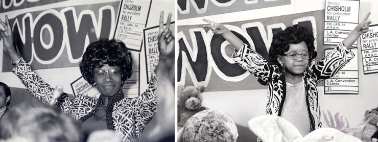 Illustration de l'article : A travers sa fille, ce photographe rend hommage au femmes qui ont marqu&eacute; l'Histoire (12 photos)