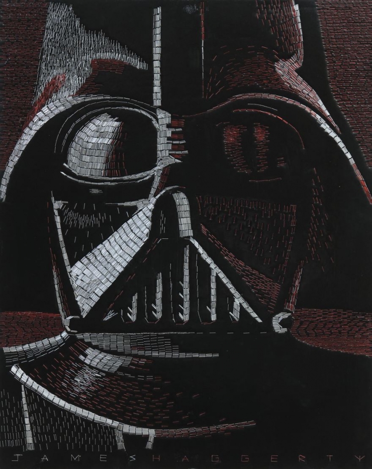 Illustration de l'article : Cet artiste dessine des personnages de Star Wars avec... des agrafes