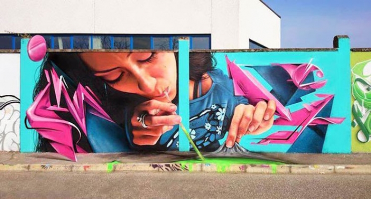 Illustration de l'article : Ces fresques murales de street-art interactives semblent ressortir des murs... Un travail impressionnant ! 