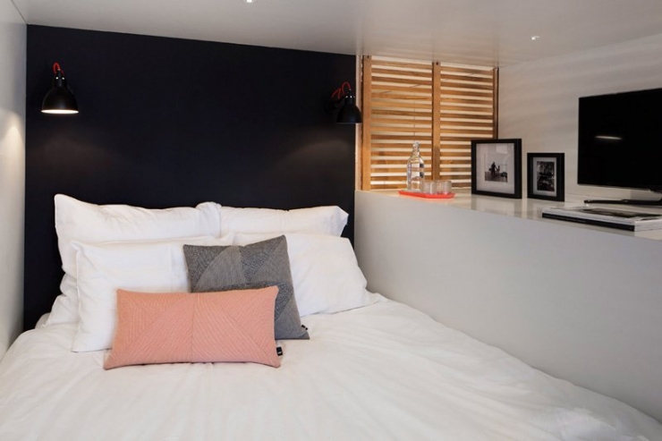 Illustration de l'article : Confort, compacité et agencement intelligent pour cette chambre-loft Zoku