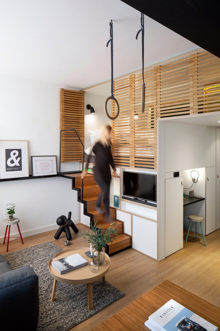 Illustration de l'article : Confort, compacité et agencement intelligent pour cette chambre-loft Zoku
