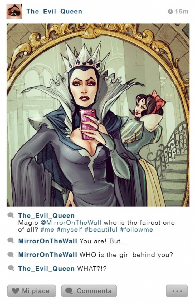 Illustration de l'article : Et si les h&eacute;ros Disney &eacute;taient sur Instagram...