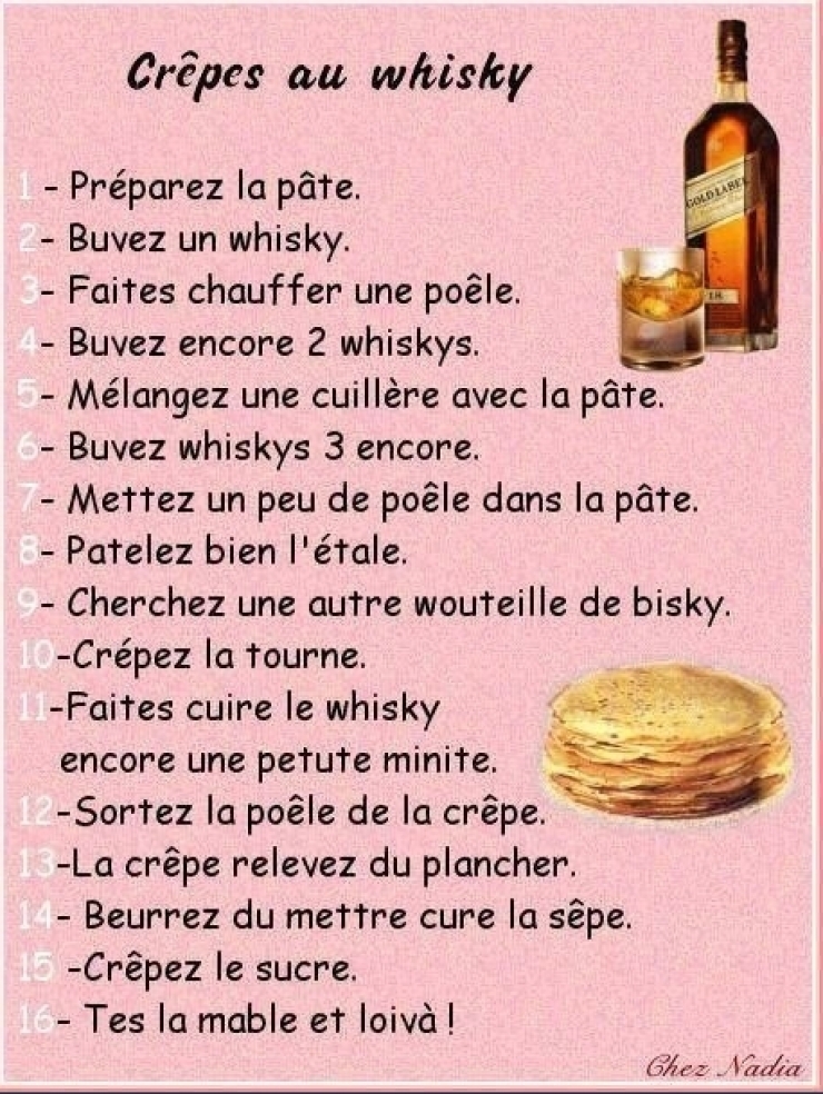Illustration de l'article : Astuce: Voici la recette des cr&ecirc;pes au Whisky !