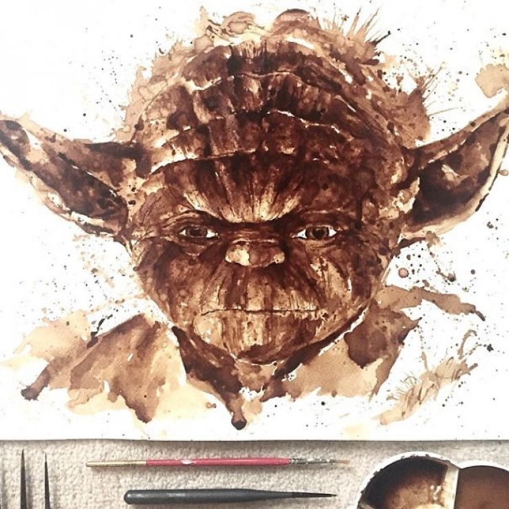 Illustration de l'article : La caf&eacute; n'est pas qu'une boisson pour cette artiste chypriote. D&eacute;couvrez 19 de ses dessins caf&eacute;in&eacute;s