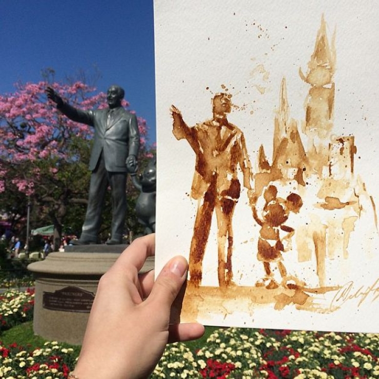 Illustration de l'article : La caf&eacute; n'est pas qu'une boisson pour cette artiste chypriote. D&eacute;couvrez 19 de ses dessins caf&eacute;in&eacute;s