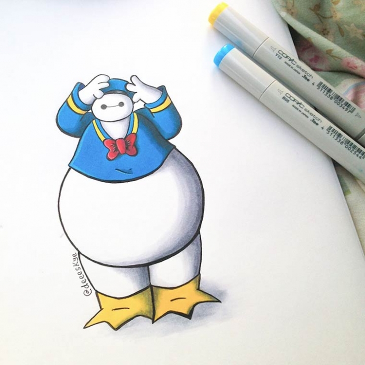 Illustration de l'article : Baymax dans le r&ocirc;le de Blanche-Neige, c'est g&eacute;nial !