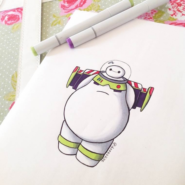 Illustration de l'article : Baymax dans le r&ocirc;le de Blanche-Neige, c'est g&eacute;nial !