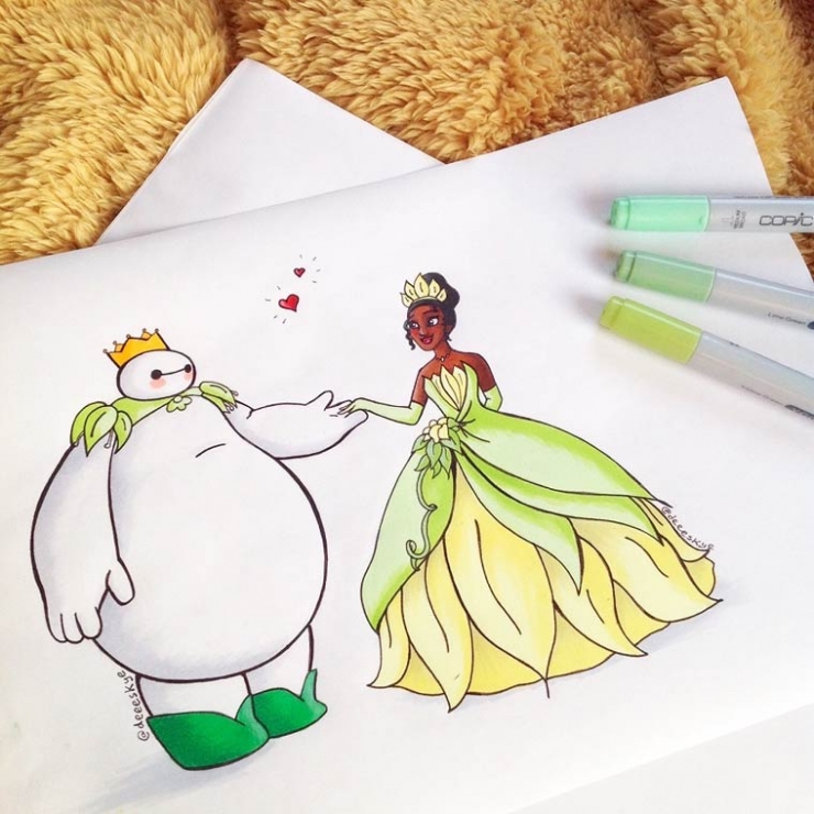 Illustration de l'article : Baymax dans le r&ocirc;le de Blanche-Neige, c'est g&eacute;nial !