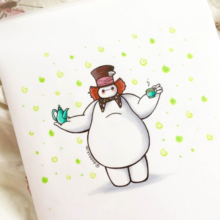 Illustration de l'article : Baymax dans le r&ocirc;le de Blanche-Neige, c'est g&eacute;nial !