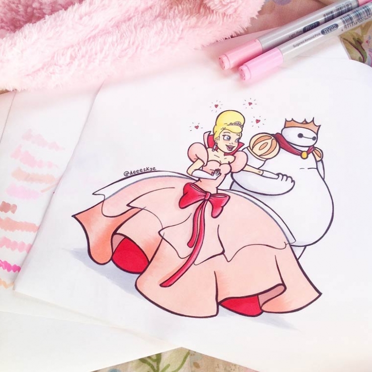 Illustration de l'article : Baymax dans le r&ocirc;le de Blanche-Neige, c'est g&eacute;nial !