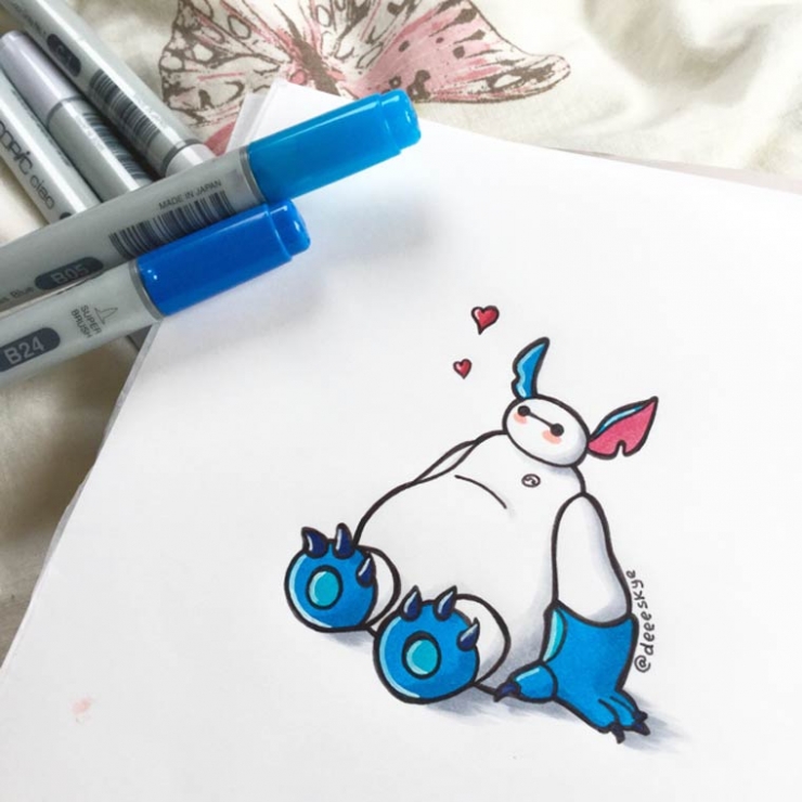 Illustration de l'article : Baymax dans le r&ocirc;le de Blanche-Neige, c'est g&eacute;nial !