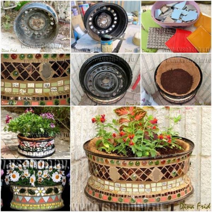 Illustration de l'article : 42 R&eacute;cups et transformations d'objets banals en pots originaux pour vos plantations...