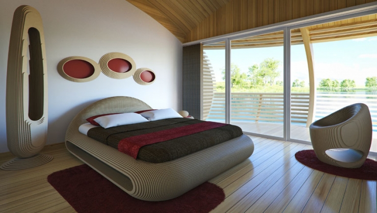 Illustration de l'article : Voici Nid d'Eau, une maison &eacute;cologique flottante et totalement autonome...