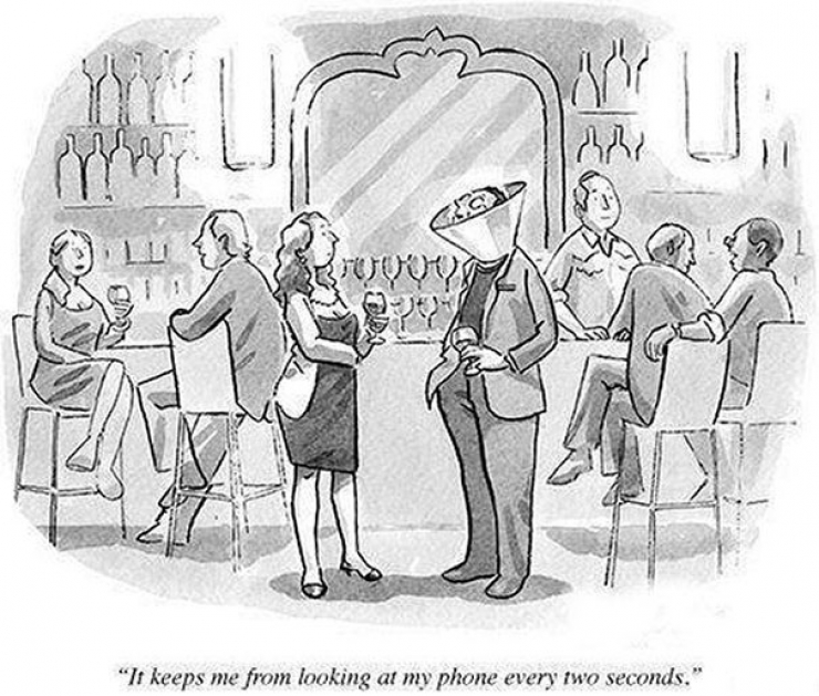 Illustration de l'article : 14 dessins qui illustrent notre addiction aux smartphones