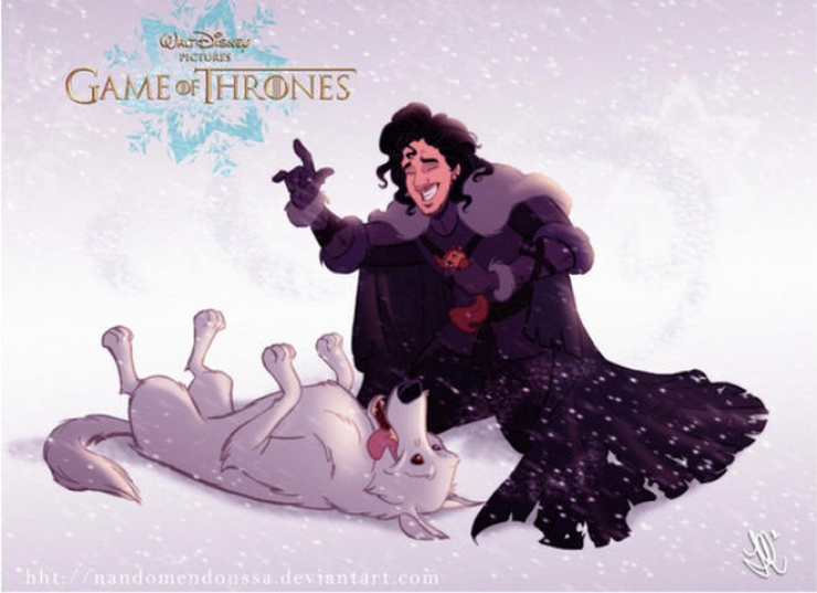 Illustration de l'article : Quand les univers de Game of Thrones et Disney s'entrem&ecirc;lent